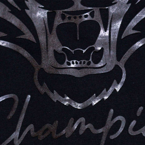 Black Champion Tiger Face Hd Print Nawao.com