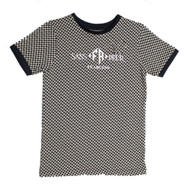 Black Check T-Shirt Nawao.com