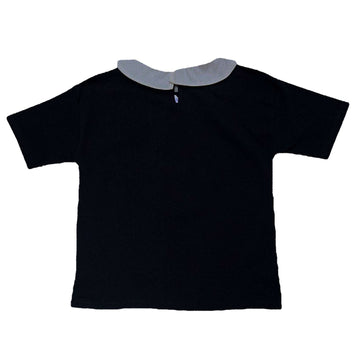 Black Collared Top Wednesday Black Nawao.com