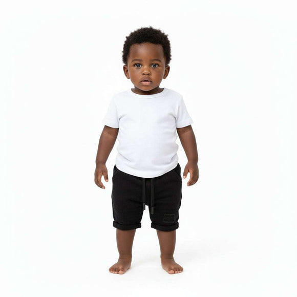 Black Color Denim Shorts Black Nawao.com