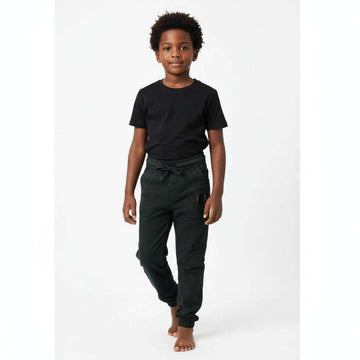 Black Coloured Knitted Denim Jogger Black Nawao.com