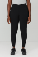 Black Criss Cross Elastic Waistband Legging Nawao.com