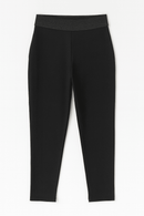 Black Criss Cross Elastic Waistband Legging Nawao.com