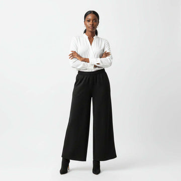 Black Culotte  Wideleg Pant Black Nawao.com