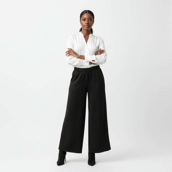 Black Culotte  Wideleg Pant Black Nawao.com