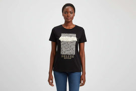 Black Deluxe Foil T Shirt Nawao.com
