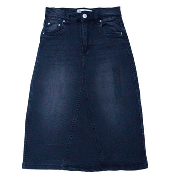 Black Denim Skirts Black Nawao.com