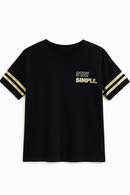 Black  Drop Shoulder T Shirt Nawao.com