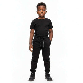 Black elasticated Joggers Nawao.com