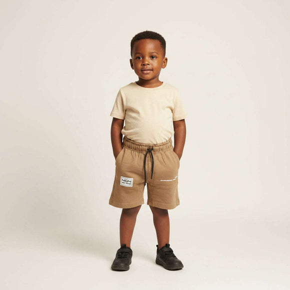 Black Elasticated Shorts Black Nawao.com