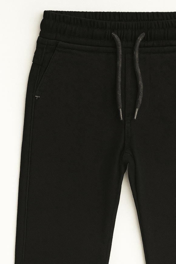 Black Elasticated Waist Jean Black Nawao.com