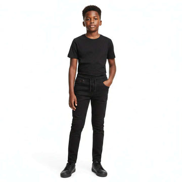 Black Elasticated Waist Jean Black Nawao.com