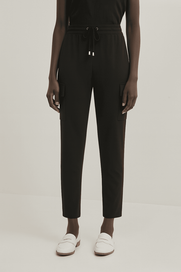 Black Elasticated Waist Legging Black Nawao.com