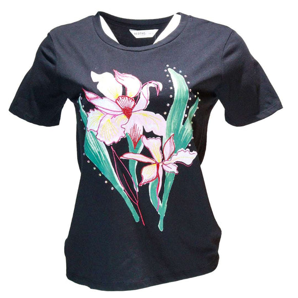 Black Embellished T Nawao.com