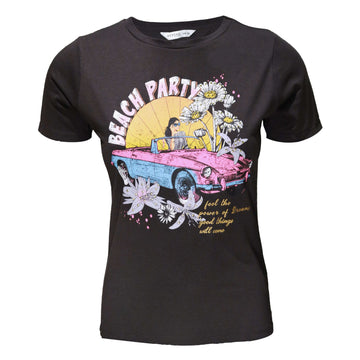 Black Embellished T Shirt Nawao.com