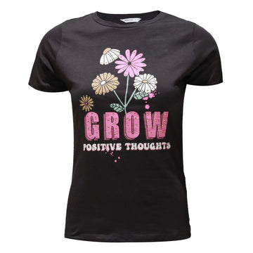 Black Embellished T Shirt Nawao.com