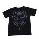 Black Emboosed Short Sleeve T Shirt Nawao.com