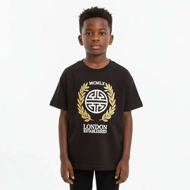 Black Embroidererd Interlock T Shirt Black Nawao.com
