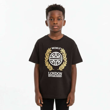 Black Embroidererd Interlock T Shirt Black Nawao.com