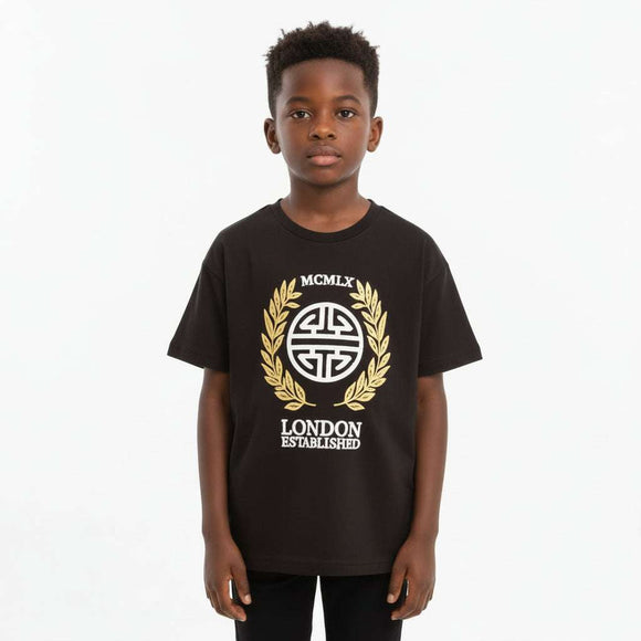 Black Embroidererd Interlock T Shirt Black Nawao.com