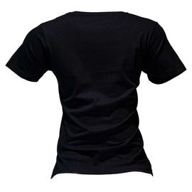 Black Foil Printed T Shirt Nawao.com