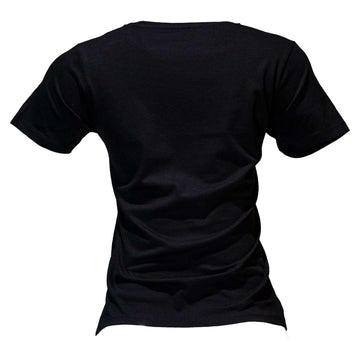 Black Foil Printed T Shirt Nawao.com