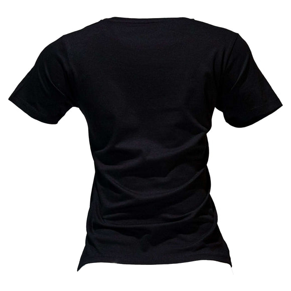 Black Foil Printed T Shirt Nawao.com