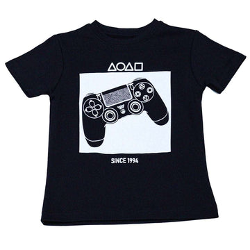 Black Game T Shirt And Long Pant Pyjama Set Nawao.com