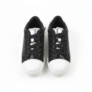 Black Glitter Sneaker Black Nawao.com