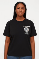 Black Hokusai Printed T Shirt Black Nawao.com