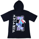 Black Hoody Tee Nawao.com