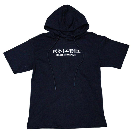 Black Hoody Tee Nawao.com
