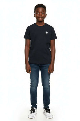 Black Jacquard Fabric Oversized T Shirt Black Nawao.com