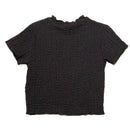 Black Jacquard Jersey Top Nawao.com
