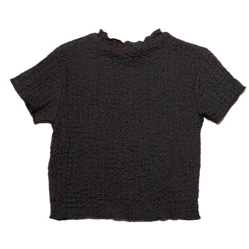 Black Jacquard Jersey Top Nawao.com
