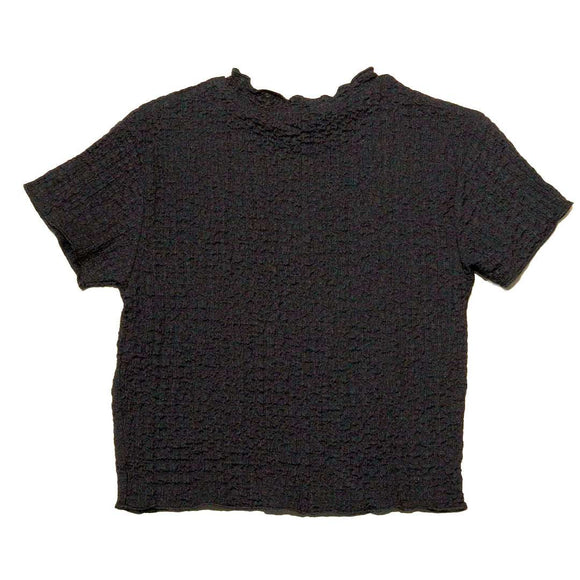 Black Jacquard Jersey Top Nawao.com