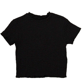 Black Jacquard Jersey Top Nawao.com