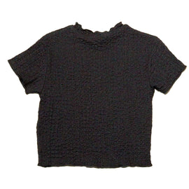 Black Jacquard Jersey Top Nawao.com