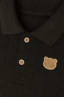 Black Jacquard Polo Nawao.com