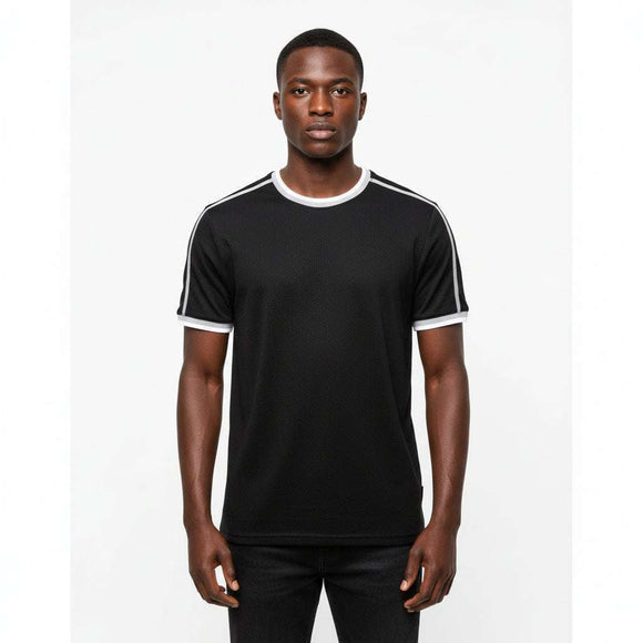 Black Jacquard T Shirt Nawao.com