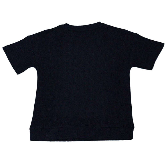 Black Jaquard Oversized T Shirt Nawao.com