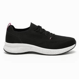 Black Lace Up Sneaker Nawao.com
