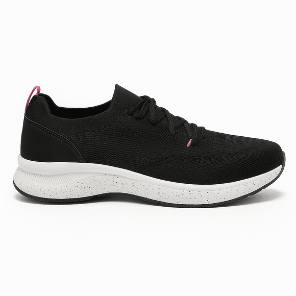 Black Lace Up Sneaker Nawao.com