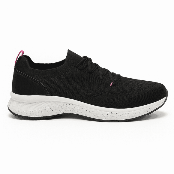 Black Lace Up Sneaker Nawao.com