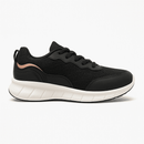Black Lace Up Trainer Nawao.com