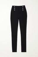 Black Leggings With Buttons Nawao.com