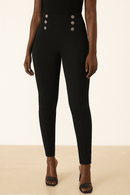 Black Leggings With Buttons Nawao.com
