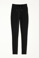 Black Leggingss With Corset Detail Nawao.com
