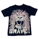 Black Lion Print Tshirt Black Nawao.com
