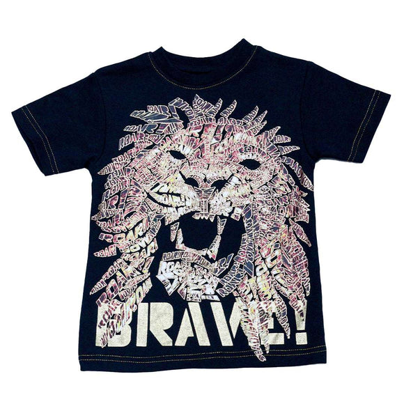 Black Lion Print Tshirt Black Nawao.com